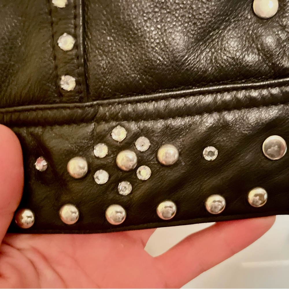 Maxima Wilson's Leather studded cropped jacket, Size Sm. Excellent condition.